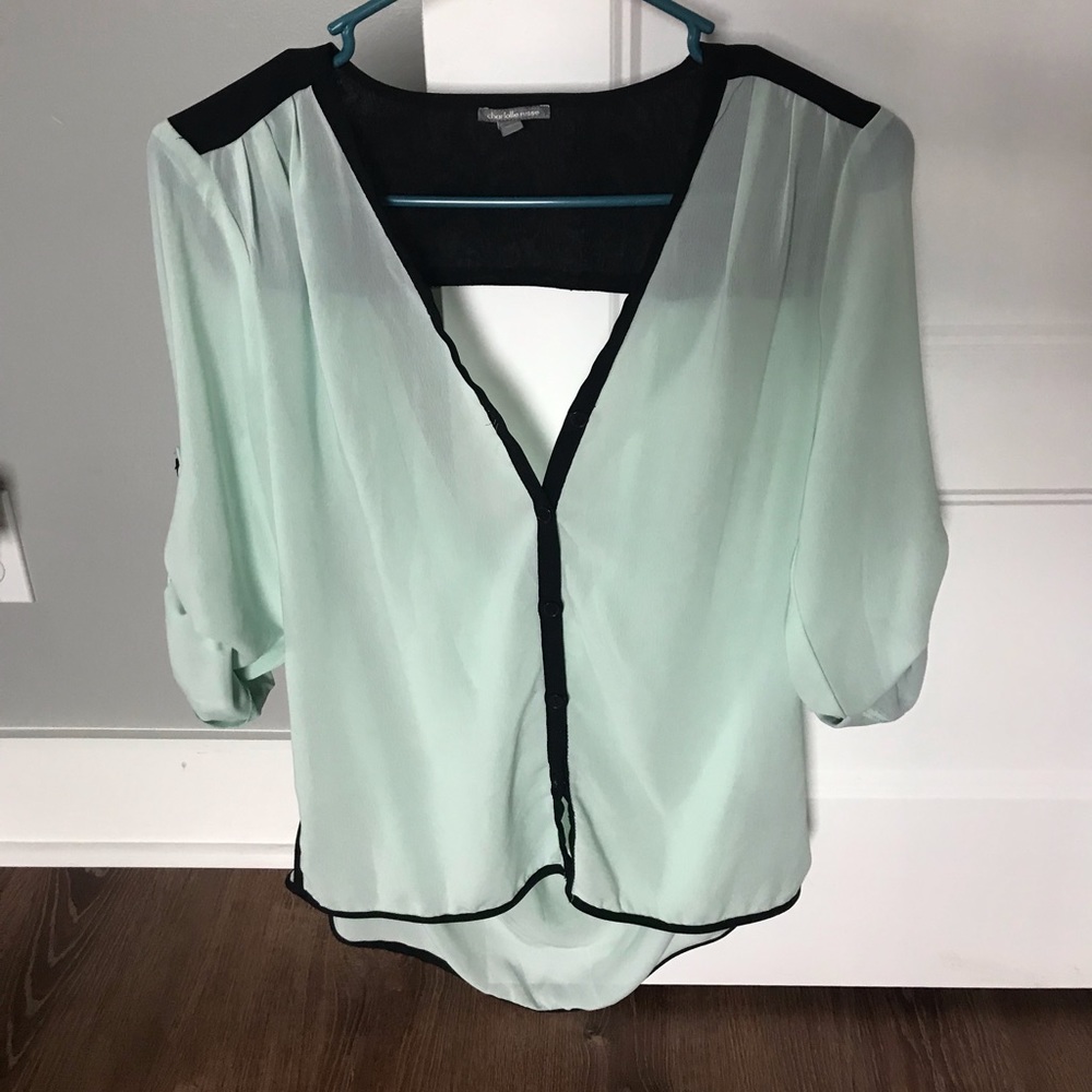 Open back blouse